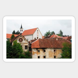 Capuchin Church and Foreground Buildings Sticker